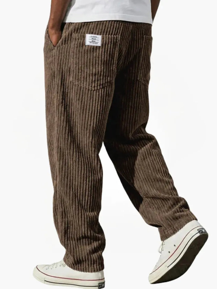 Faren - Pantalón texturizado con cordón en la cintura