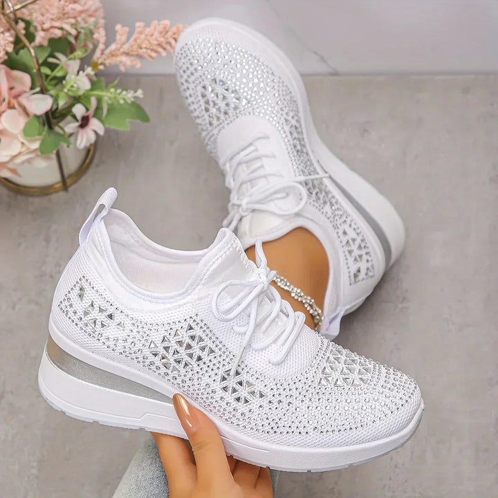 Zorielle - Tenis sin cordones con brillo