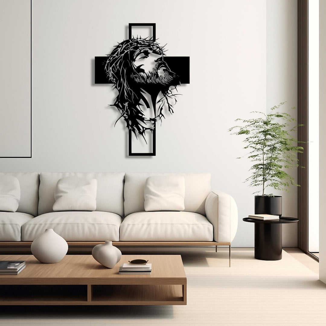 Cyras - Arte de Pared Metálico con Cruz de Jesús