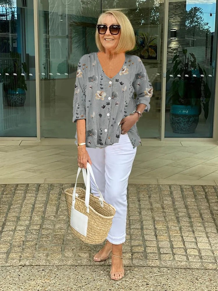 Dorothea - Blusa floral elegante y casual