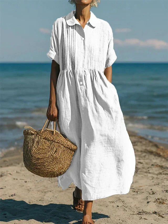 Florinelle - Vestido camisero maxi con botones