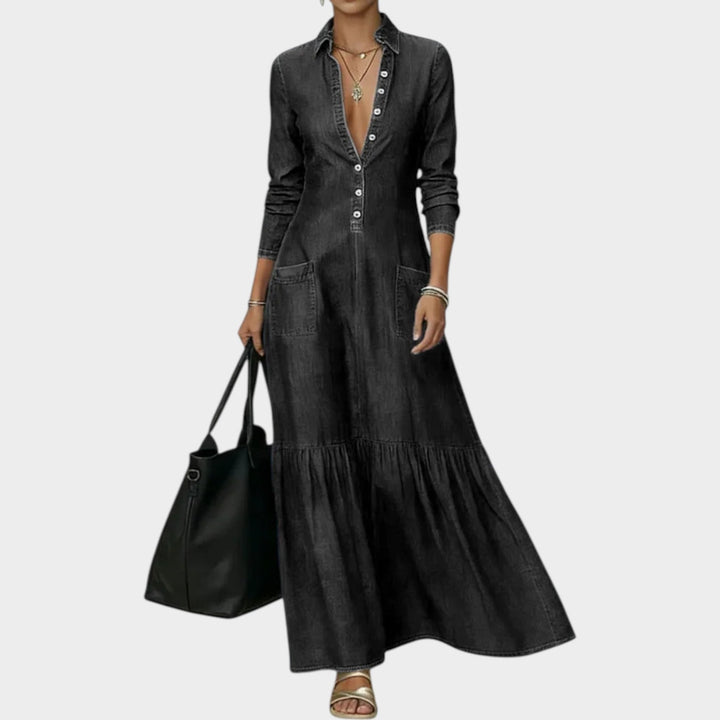 Mavira - Vestido maxi suave al tacto