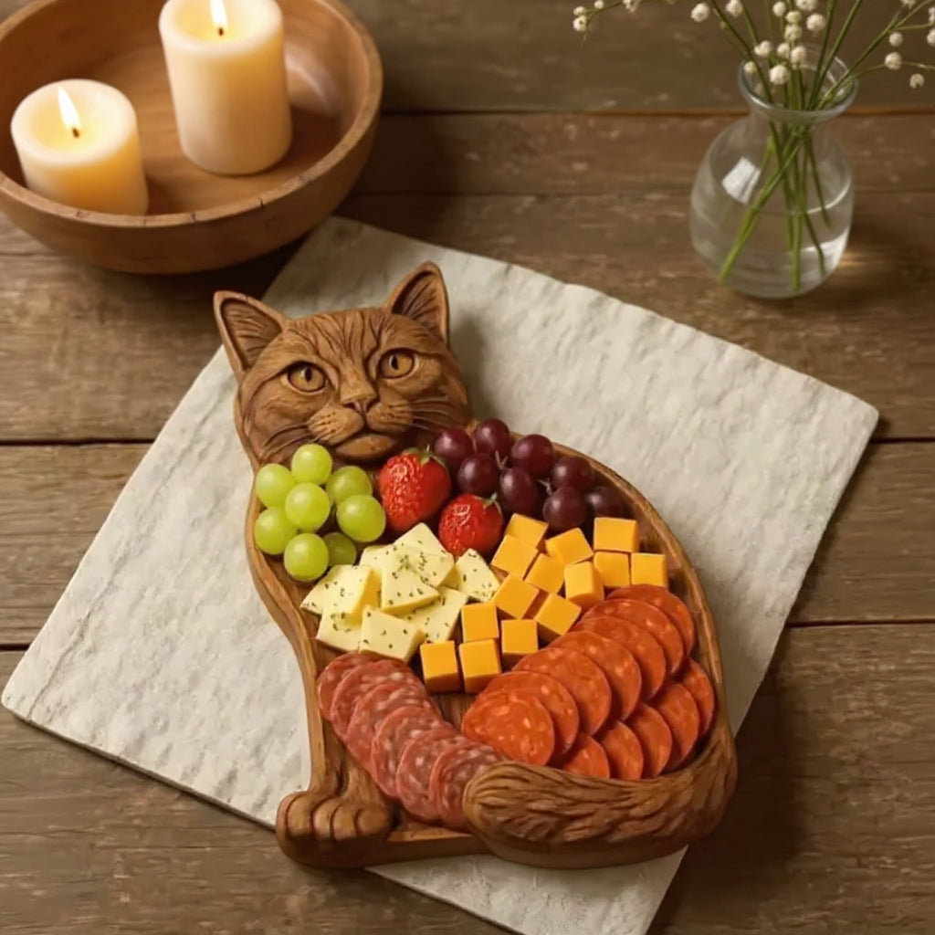 Wynonna - Tabla para Snacks con Silueta de Gato