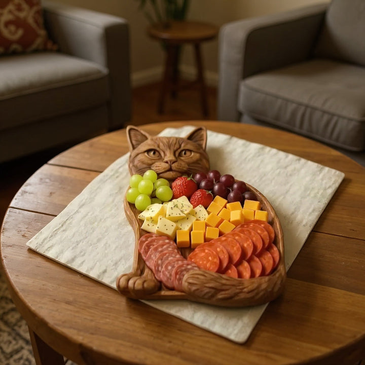 Wynonna - Tabla para Snacks con Silueta de Gato