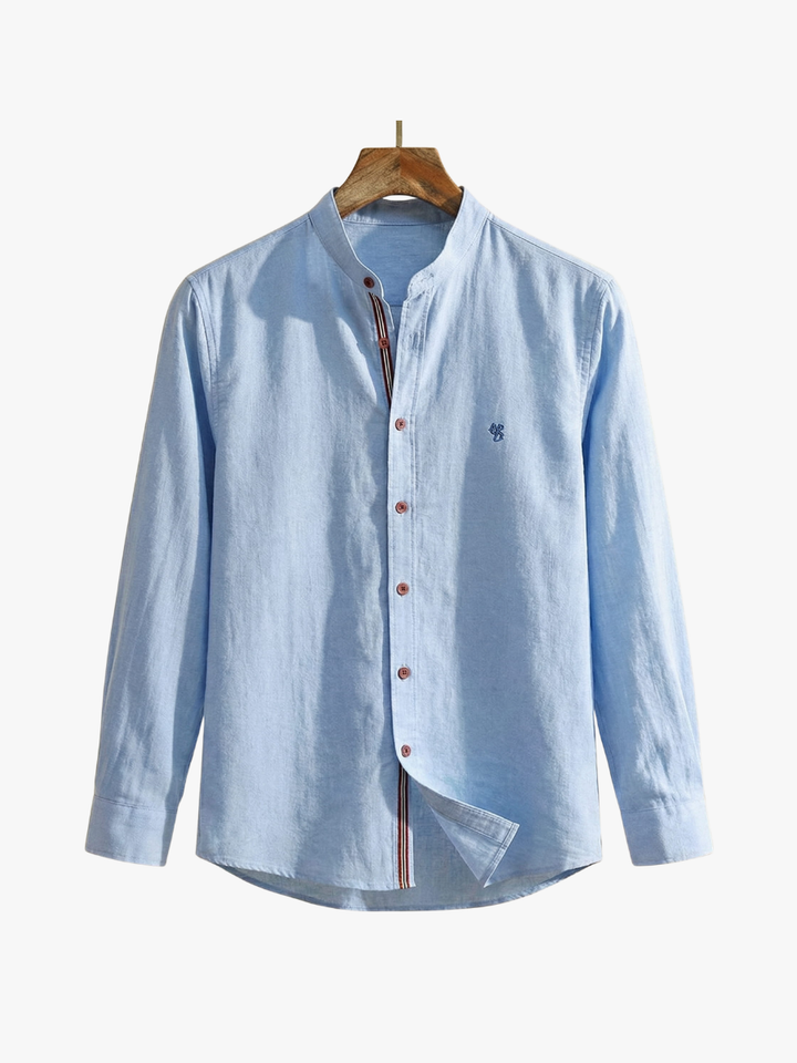 Rydoril - Camisa de cuello mao impecable