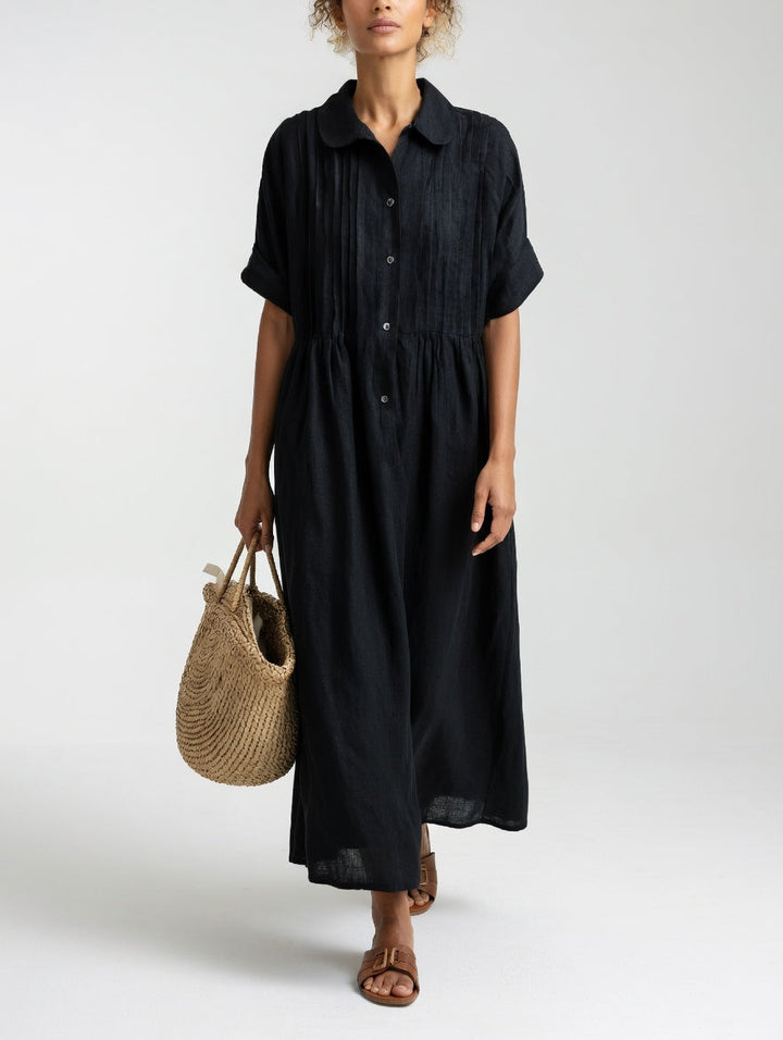 Jorisa - Vestido midi de manga corta