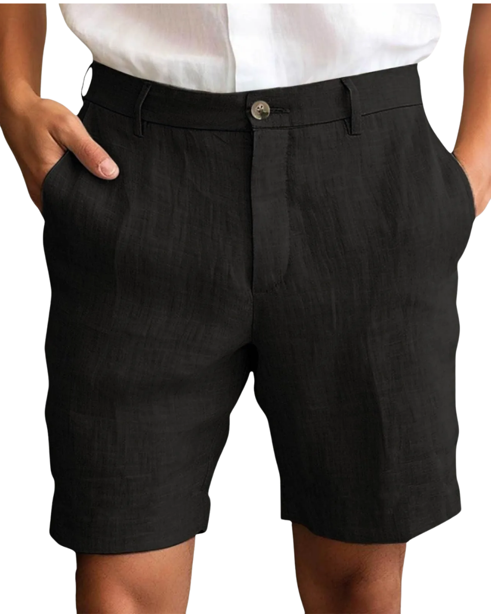 Calen - Shorts de Lino de Corte Sastre