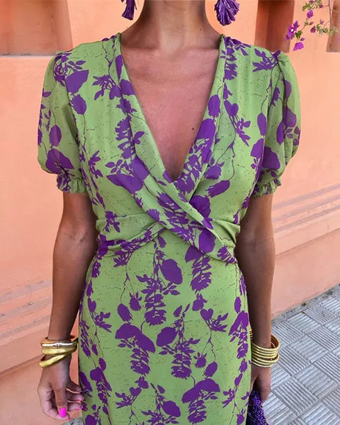 Genessa - Vestido floral casual elegante