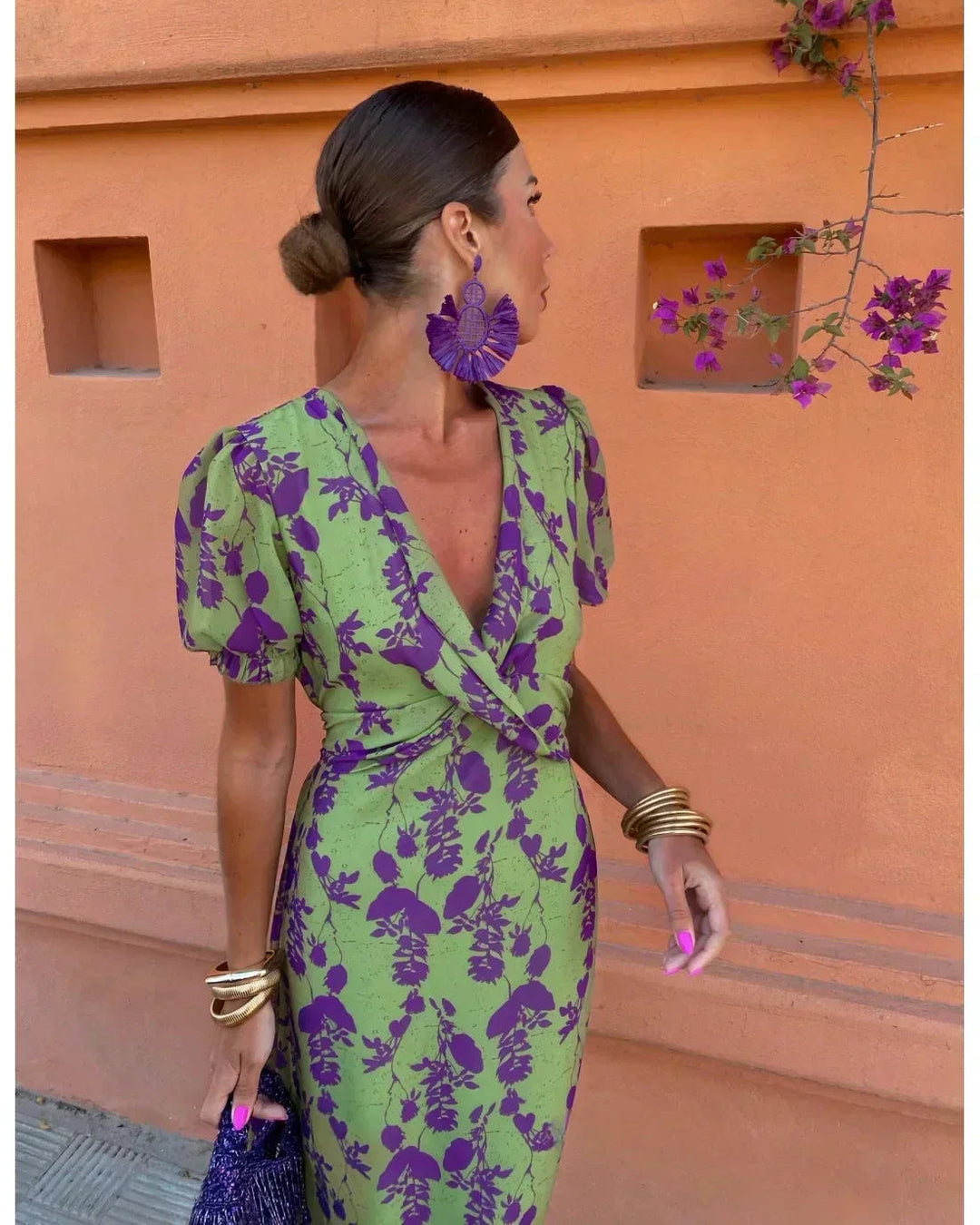 Genessa - Vestido floral casual elegante