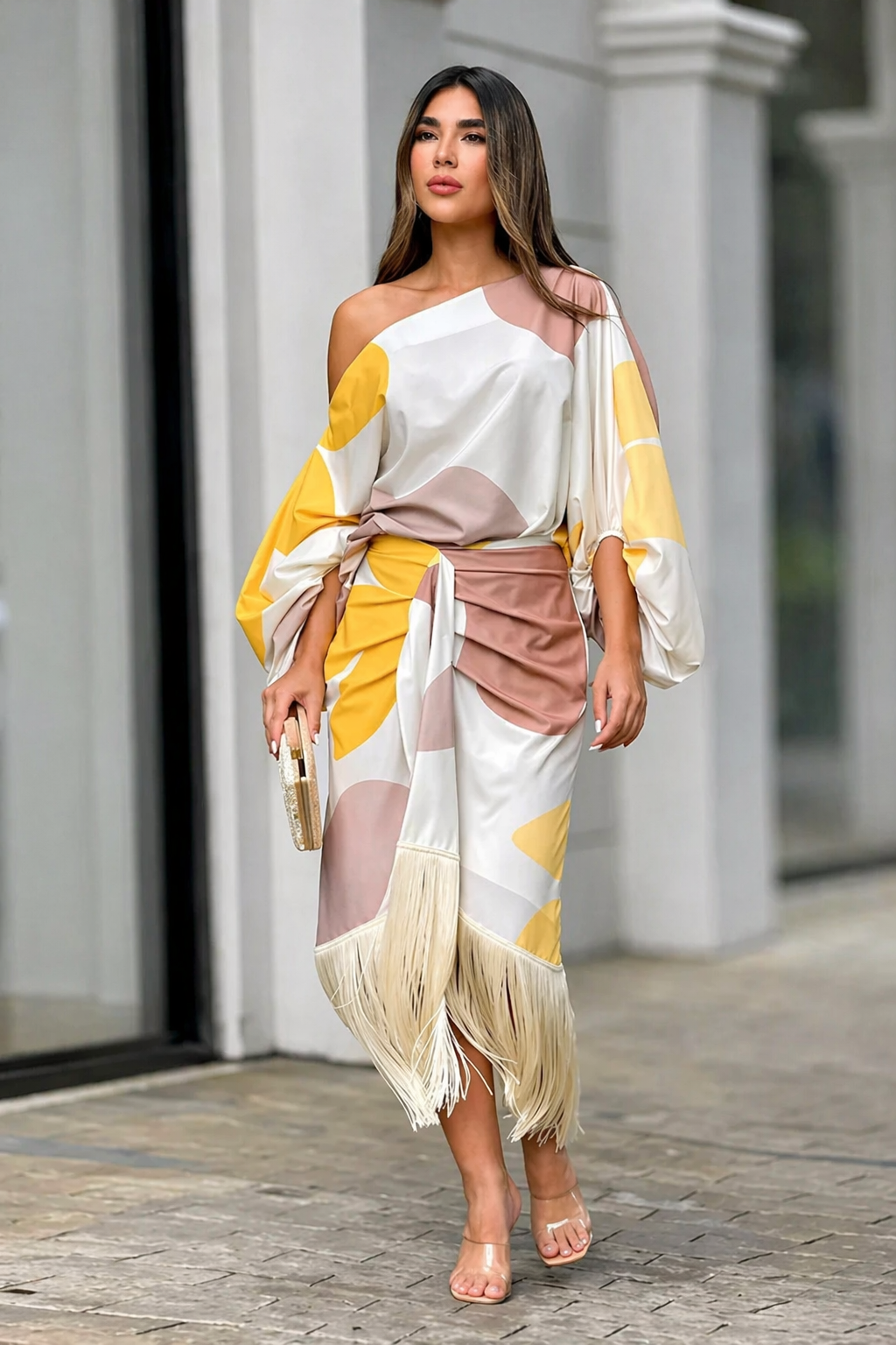 Saylor - Vestido lujoso con flecos
