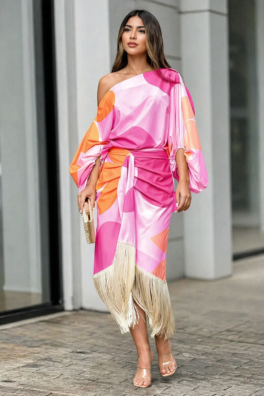 Saylor - Vestido lujoso con flecos