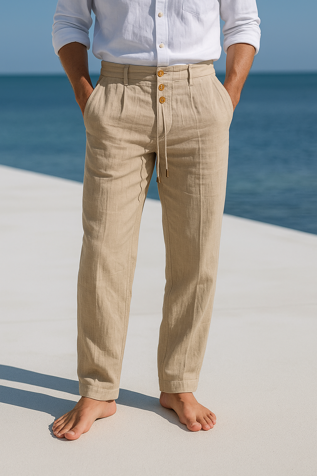 Kenneth - Pantalones de lino ligeros