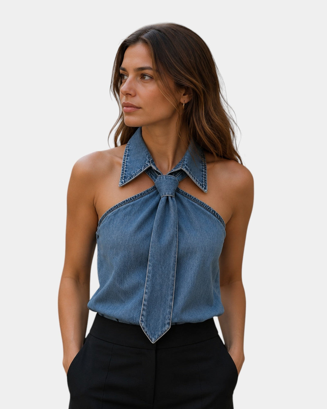 Piper - Blusa elegante con escote halter