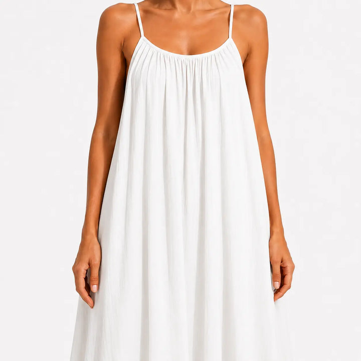 Melody - Vestido midi cruzado con escote en V y tacto suave