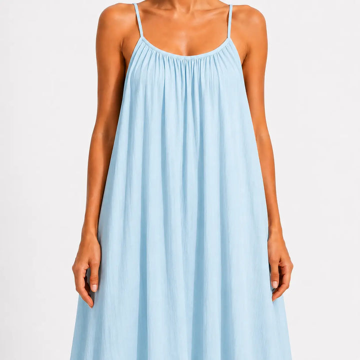Melody - Vestido midi cruzado con escote en V y tacto suave