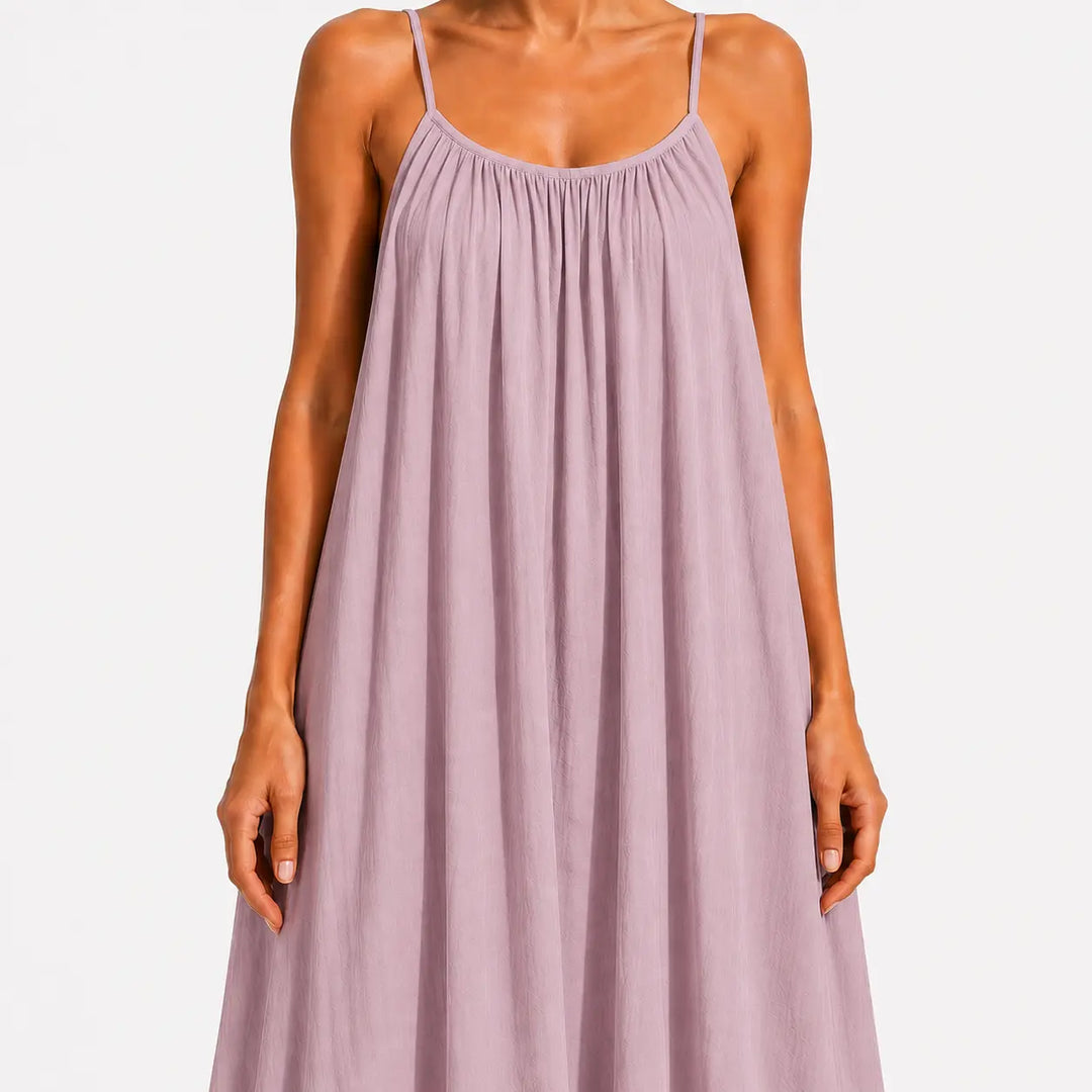 Melody - Vestido midi cruzado con escote en V y tacto suave