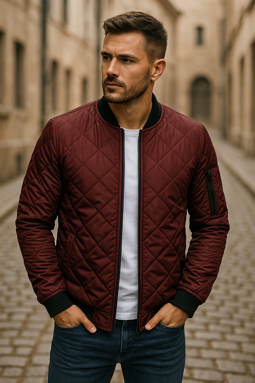 Tanner - Chamarra bomber acolchada