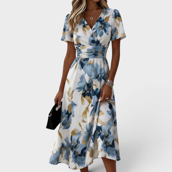 Carmen - Vestido maxi floral suave al tacto