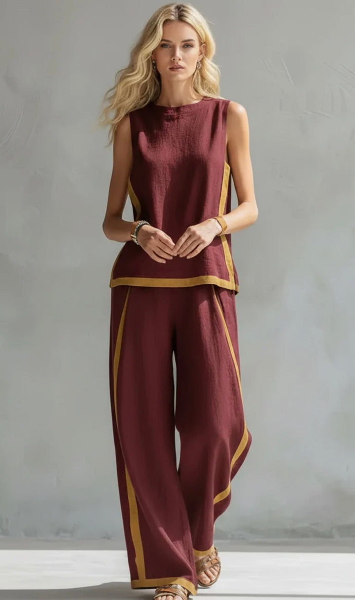 Selinay - Conjunto casual chic de dos piezas
