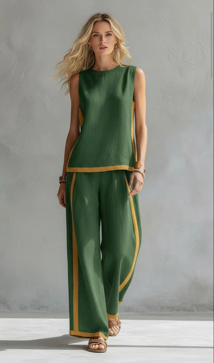 Selinay - Conjunto casual chic de dos piezas