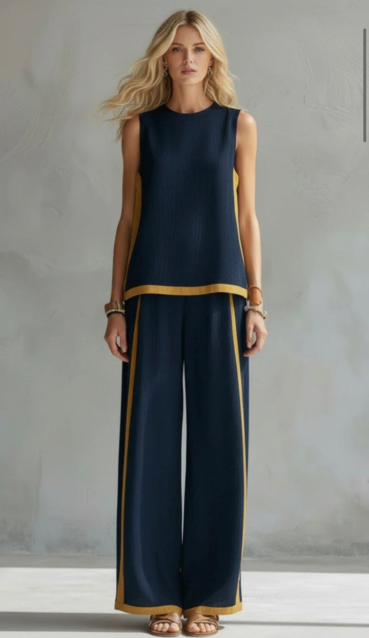 Selinay - Conjunto casual chic de dos piezas
