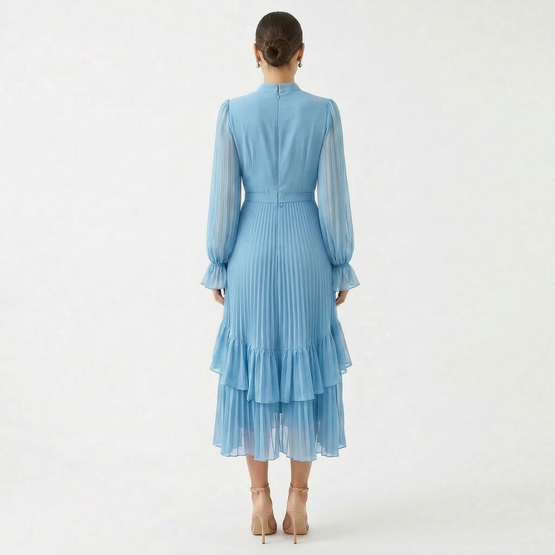 Kiana - Vestido de noche plisado escultural