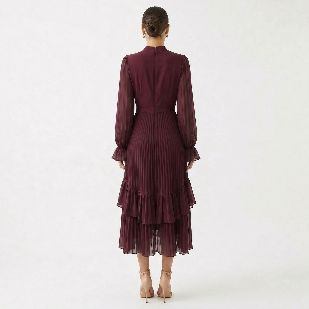 Kiana - Vestido de noche plisado escultural