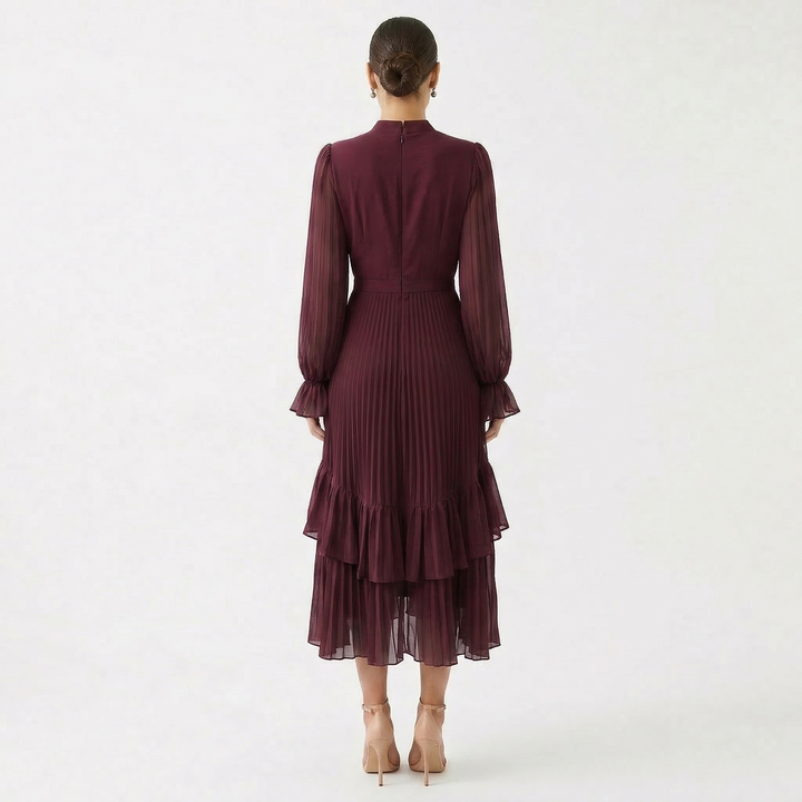 Kiana - Vestido de noche plisado escultural