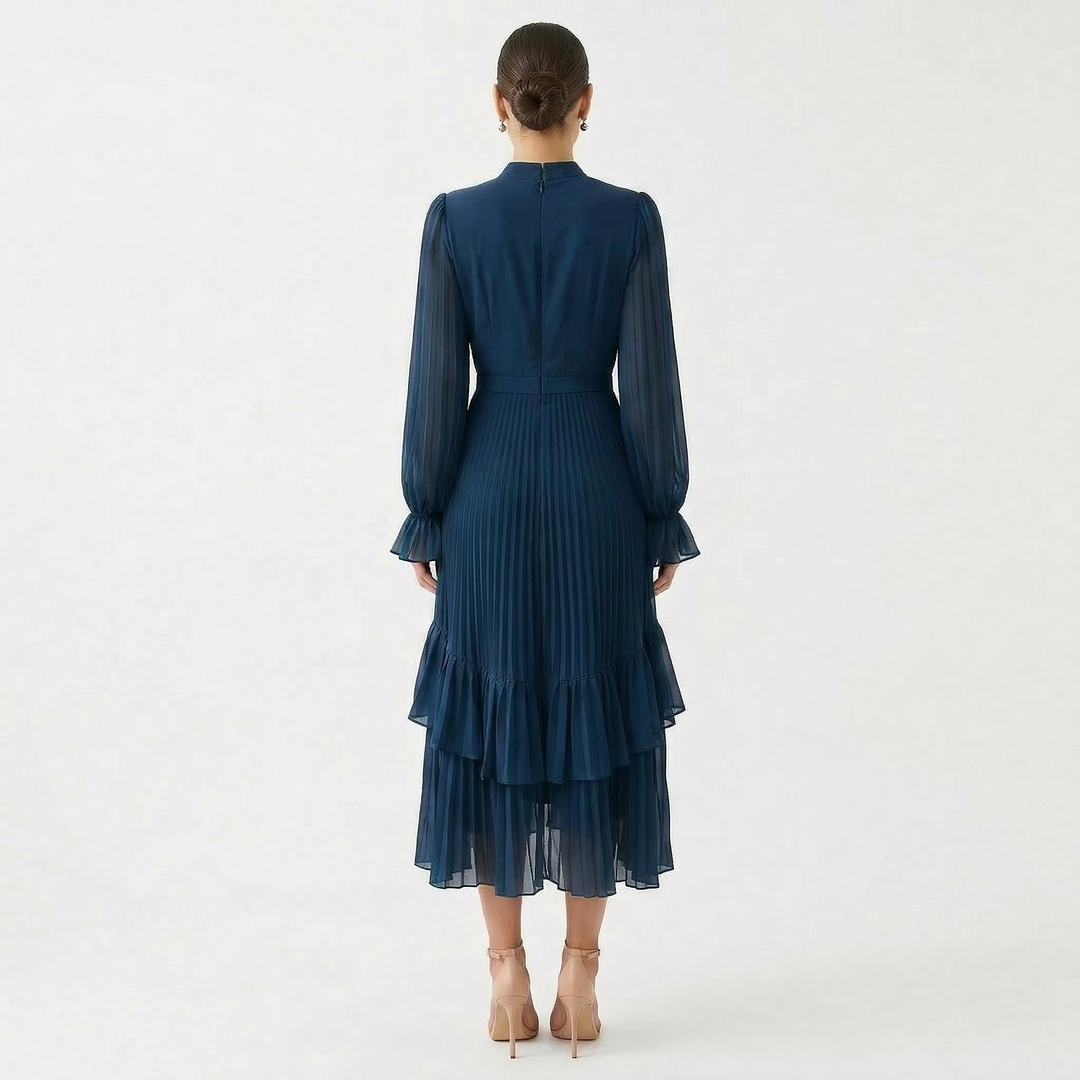 Kiana - Vestido de noche plisado escultural