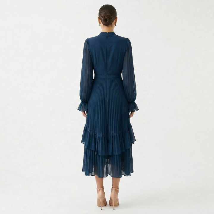 Kiana - Vestido de noche plisado escultural