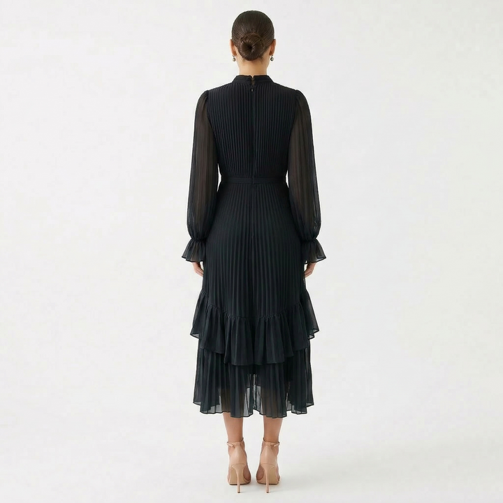 Kiana - Vestido de noche plisado escultural