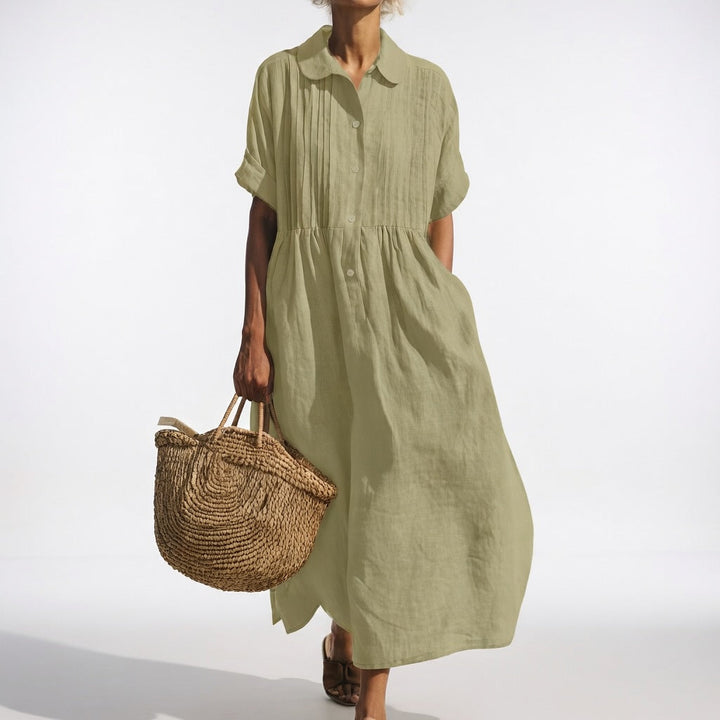Jorisa - Vestido midi de manga corta