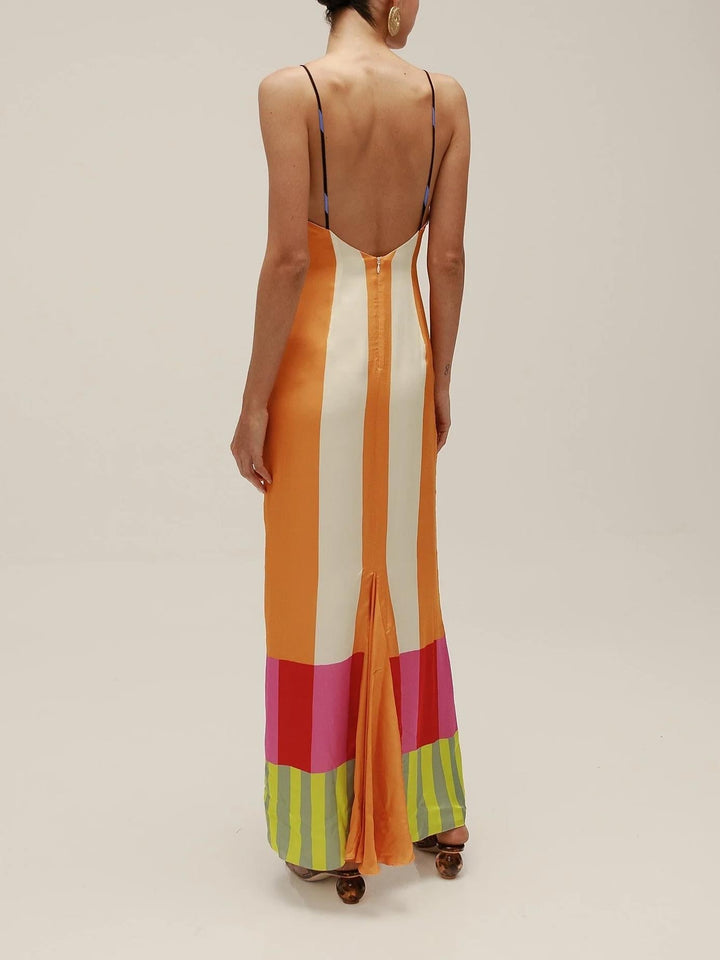 Norisse - Vestido veraniego a rayas de tacto suave