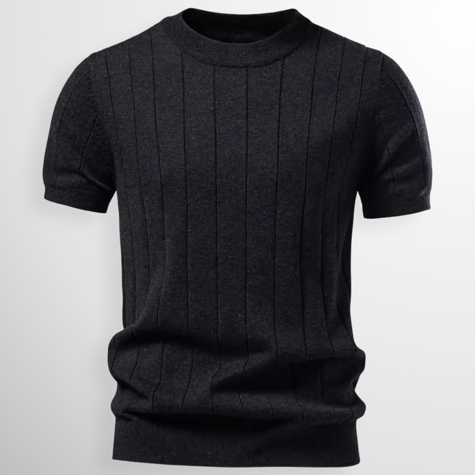 Flaviano - Camiseta de manga corta con textura