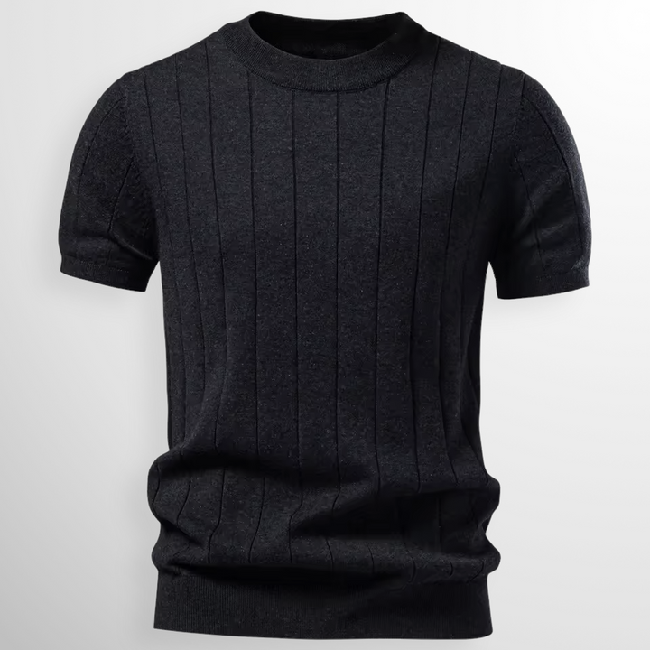 Flaviano - Camiseta de manga corta con textura