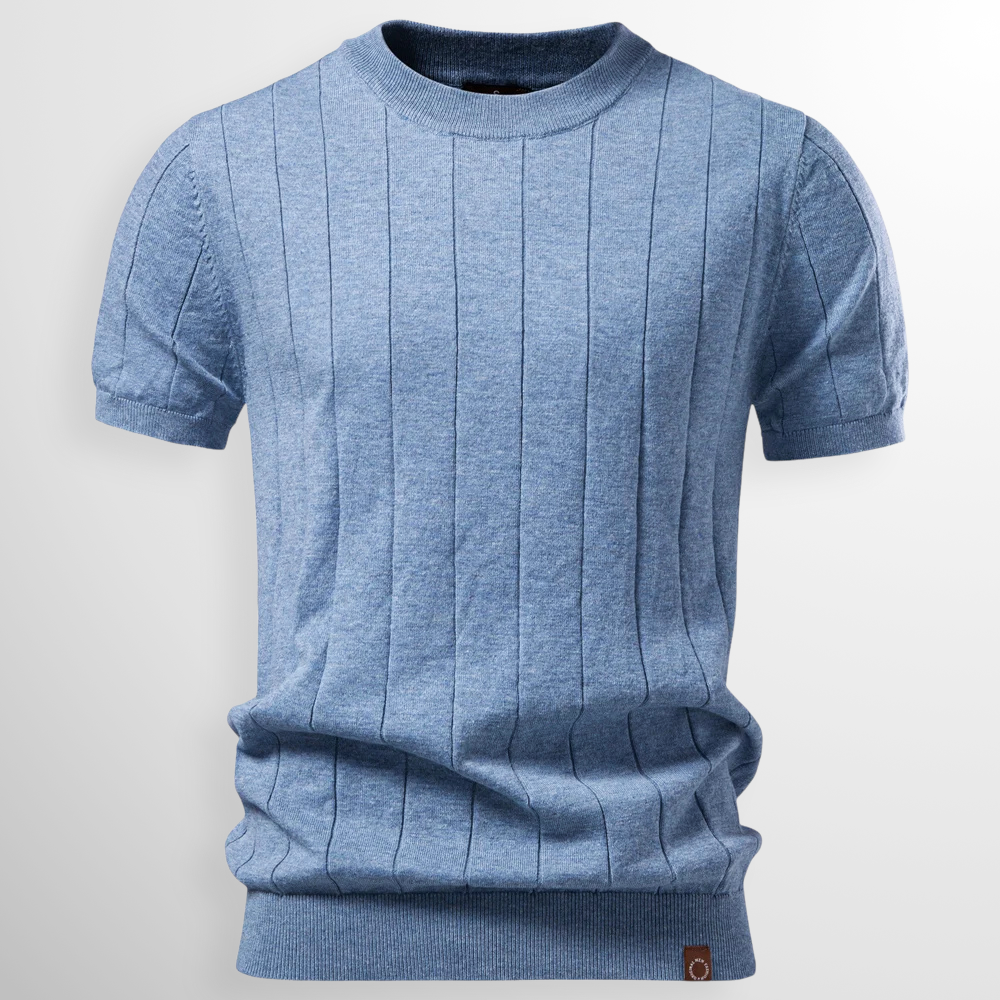 Flaviano - Camiseta de manga corta con textura