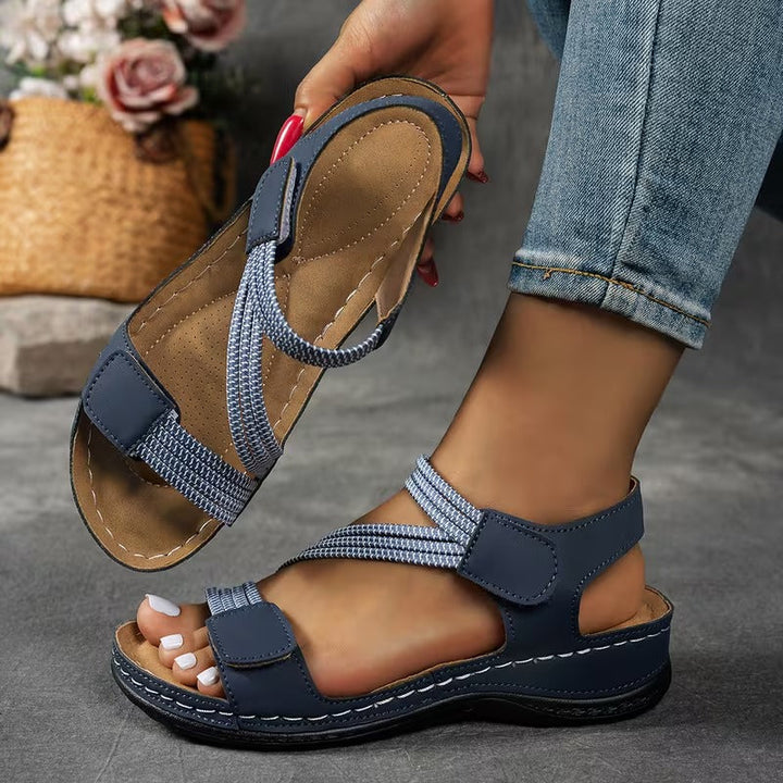 Courtney - Sandalias de confort con tiras cruzadas