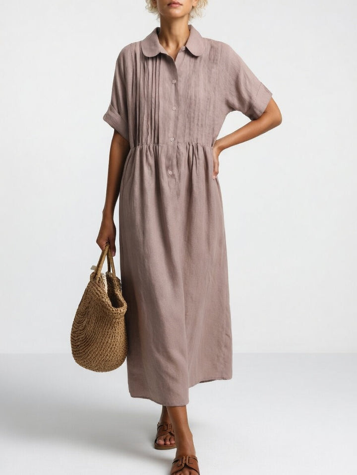Jorisa - Vestido midi de manga corta