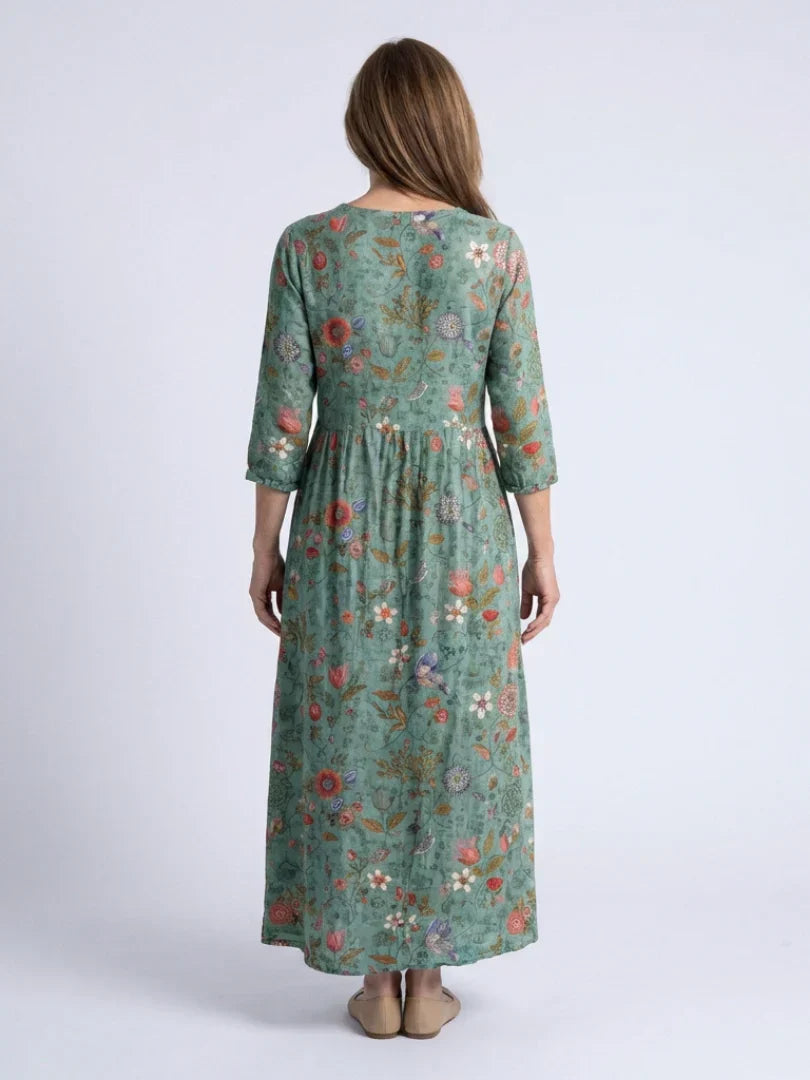 Irinae - Vestido maxi floral de tacto suave