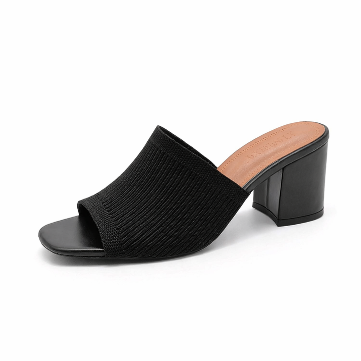 Virelle - Zapatos de tacón ancho de tacto suave