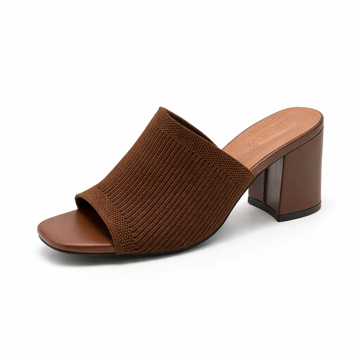 Virelle - Zapatos de tacón ancho de tacto suave
