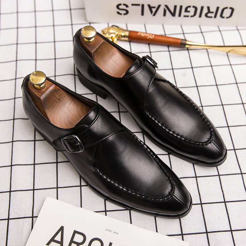 Isaias - Zapatos de vestir con hebilla y acabado pulido