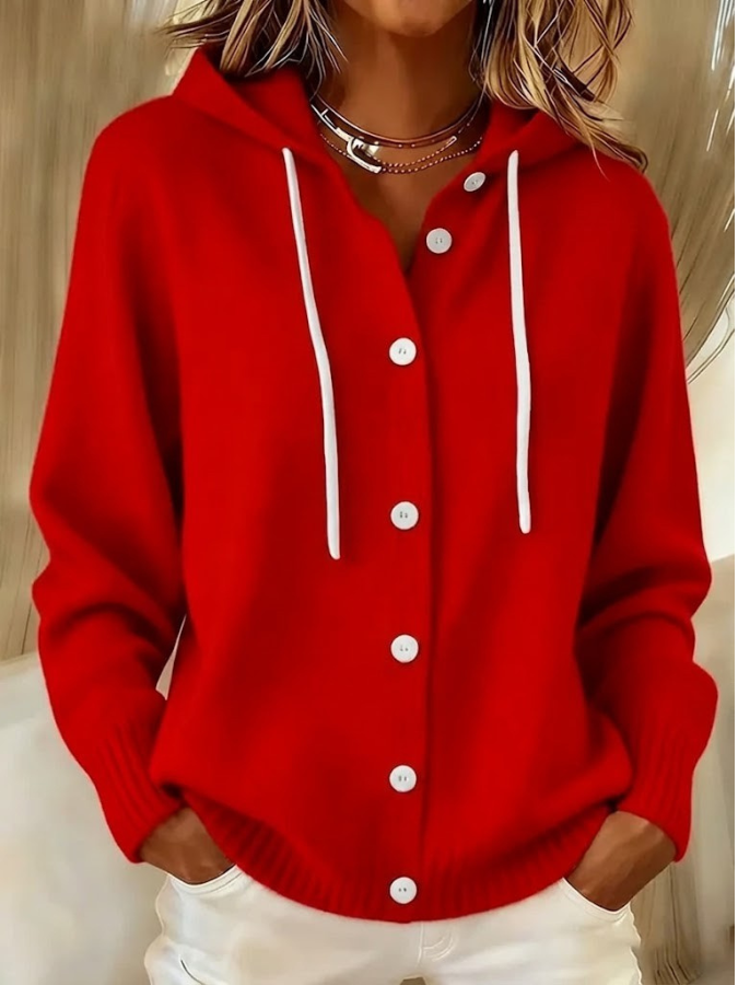 Serae - Cárdigan con Capucha Casual y Elegante