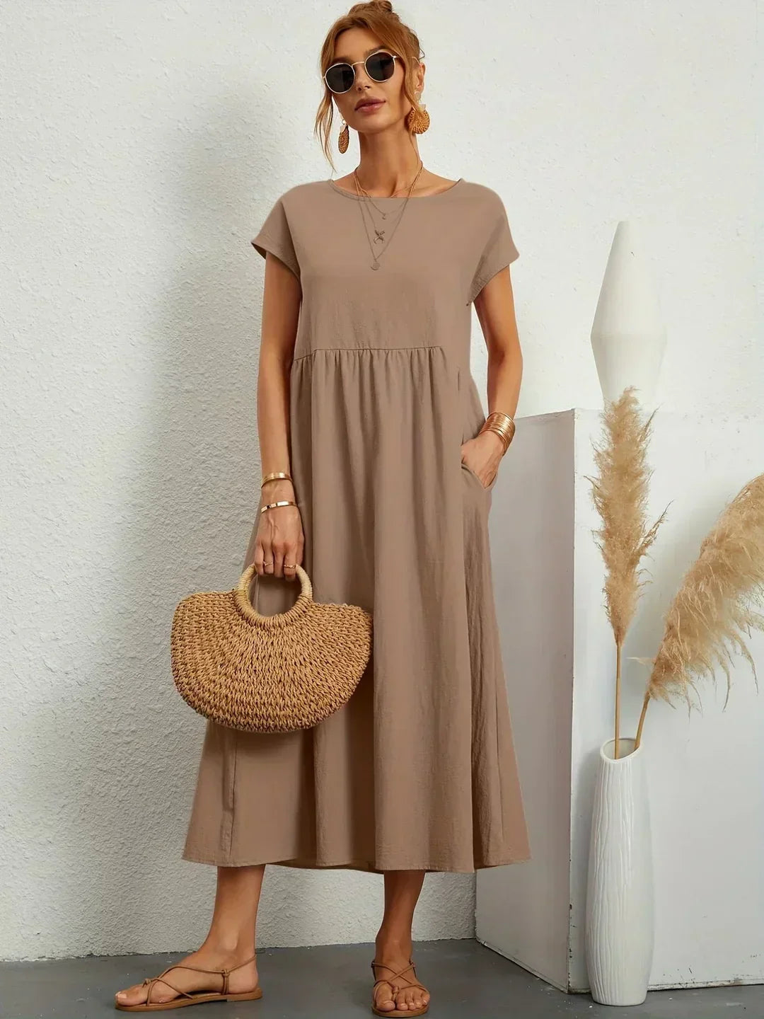 Keiraen - Vestido elegante de tacto suave