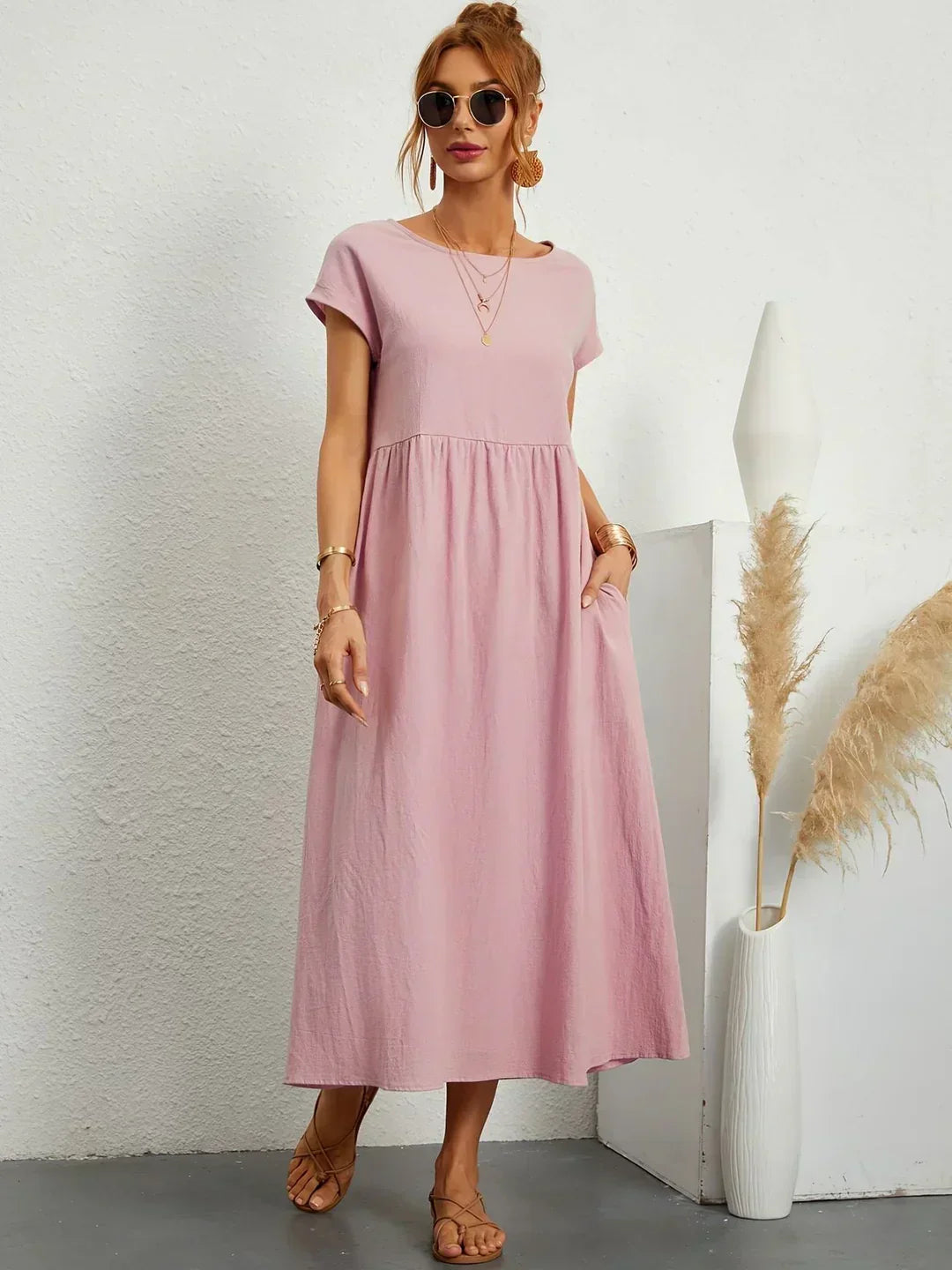 Keiraen - Vestido elegante de tacto suave