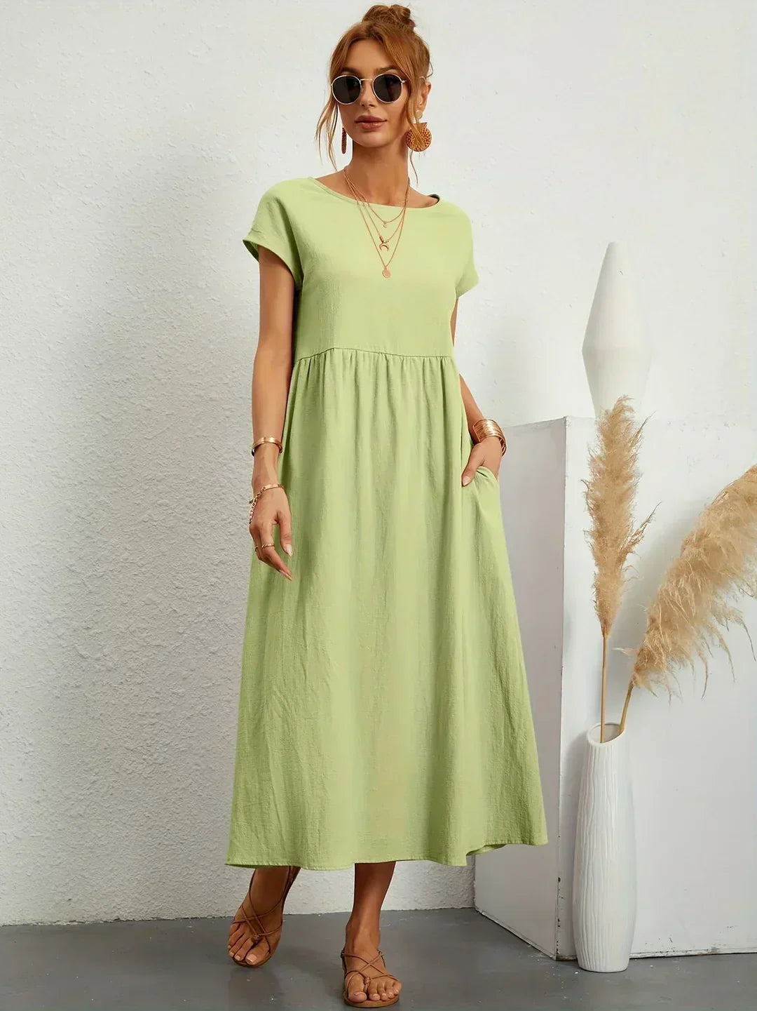 Keiraen - Vestido elegante de tacto suave
