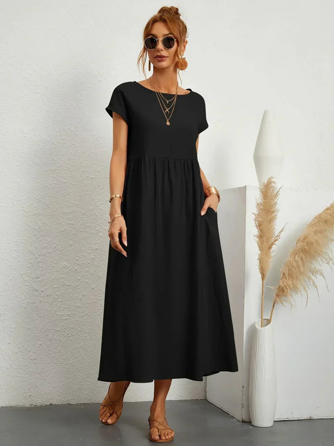Keiraen - Vestido elegante de tacto suave