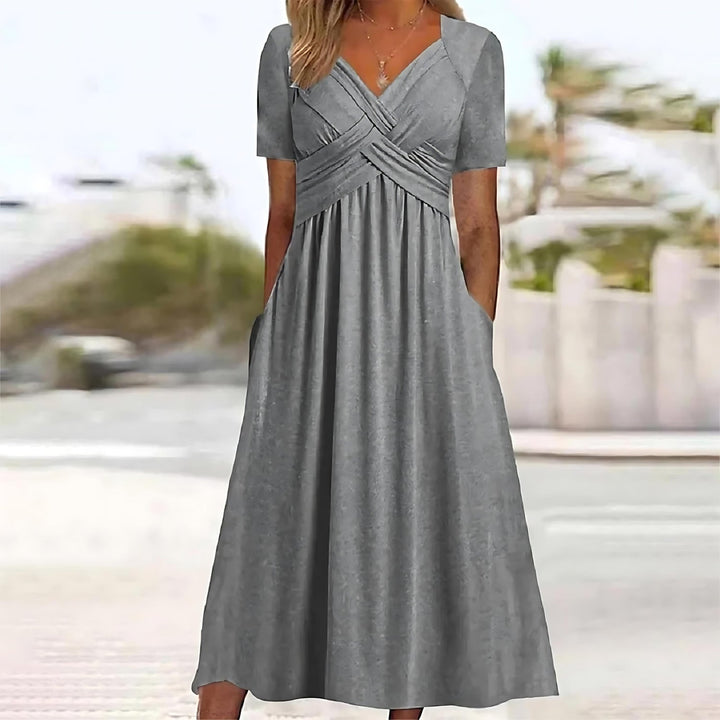 Payton - Vestido midi de corte A, suave al tacto