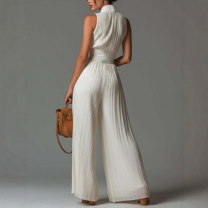 Tesalia - Jumpsuit de pierna ancha de tacto suave