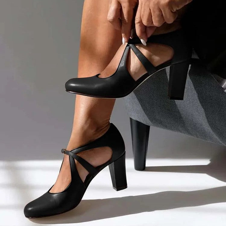 Elspeth - Zapatos de tacón ancho acolchados